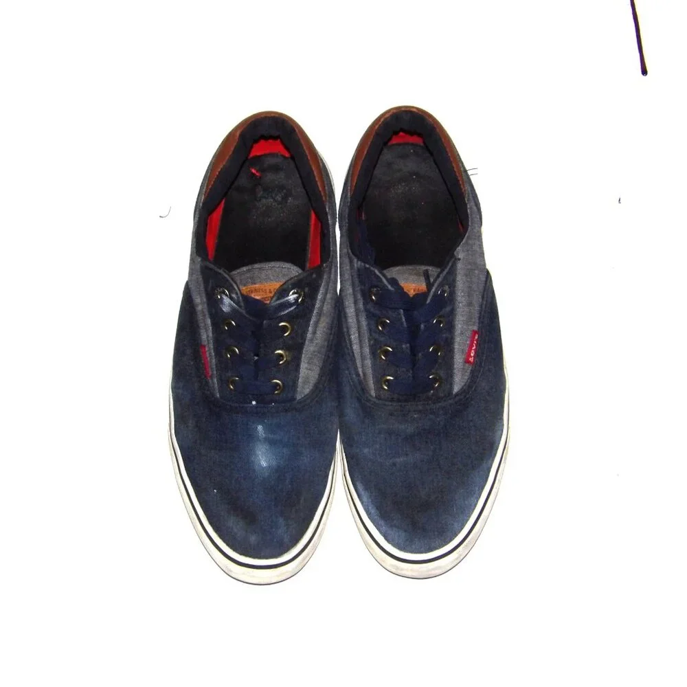 Levi's Blue Lace Up Canvas Sneakers Men Size 10